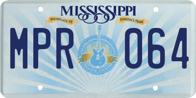 MS license plate MPR064