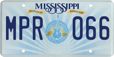 MS license plate MPR066