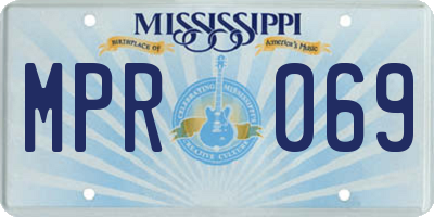 MS license plate MPR069
