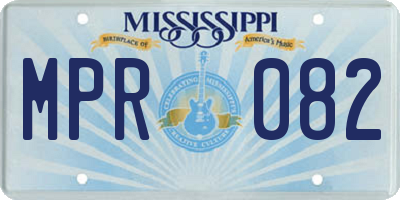 MS license plate MPR082