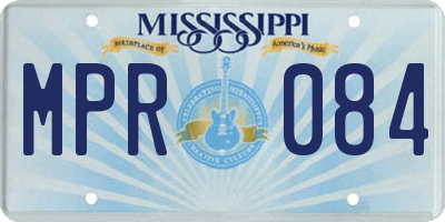 MS license plate MPR084