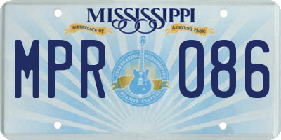 MS license plate MPR086