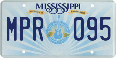MS license plate MPR095