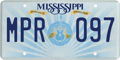 MS license plate MPR097