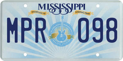 MS license plate MPR098