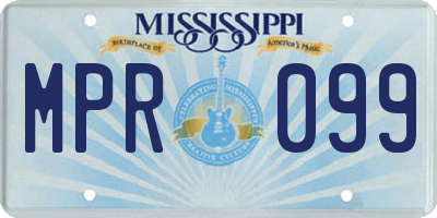 MS license plate MPR099