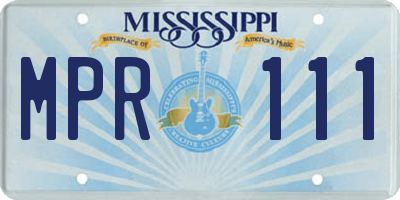 MS license plate MPR111