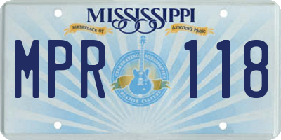 MS license plate MPR118