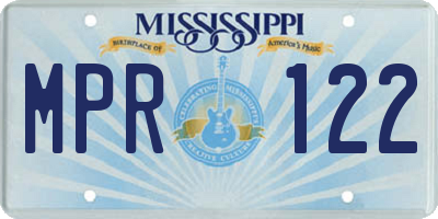 MS license plate MPR122