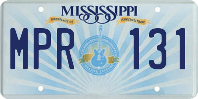 MS license plate MPR131