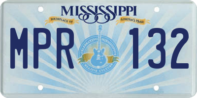 MS license plate MPR132