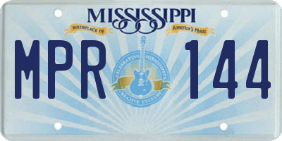 MS license plate MPR144