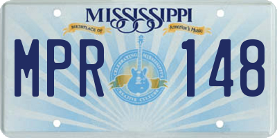 MS license plate MPR148