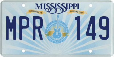 MS license plate MPR149