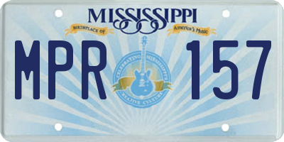 MS license plate MPR157