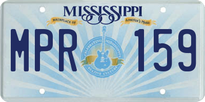 MS license plate MPR159