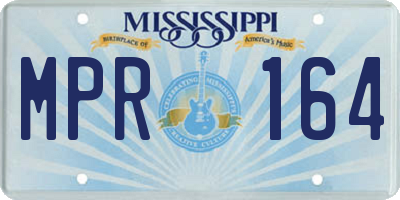 MS license plate MPR164