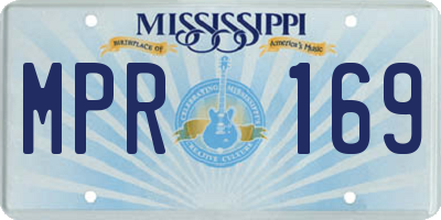 MS license plate MPR169