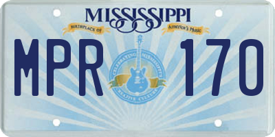 MS license plate MPR170