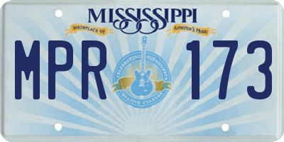 MS license plate MPR173