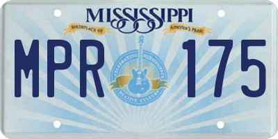 MS license plate MPR175