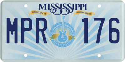 MS license plate MPR176