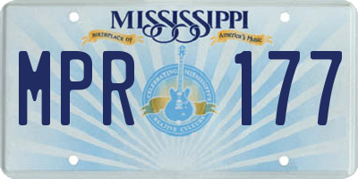 MS license plate MPR177