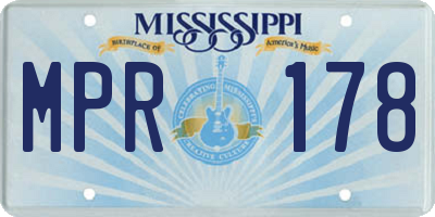 MS license plate MPR178