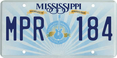 MS license plate MPR184