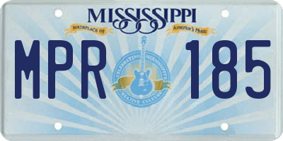 MS license plate MPR185