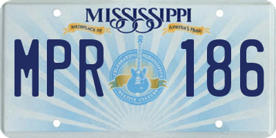 MS license plate MPR186
