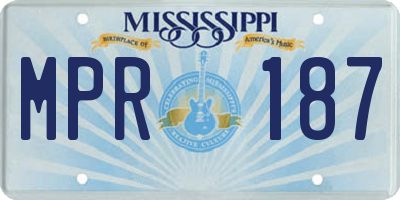 MS license plate MPR187