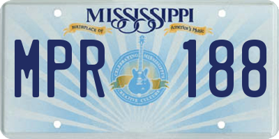 MS license plate MPR188