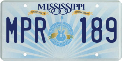 MS license plate MPR189