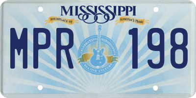 MS license plate MPR198