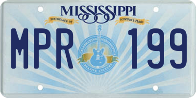 MS license plate MPR199