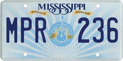 MS license plate MPR236