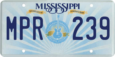 MS license plate MPR239