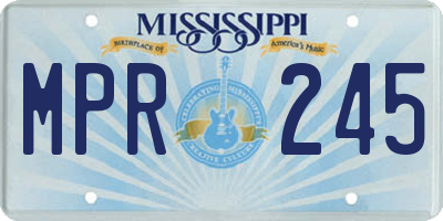 MS license plate MPR245