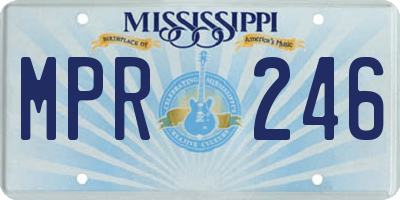 MS license plate MPR246