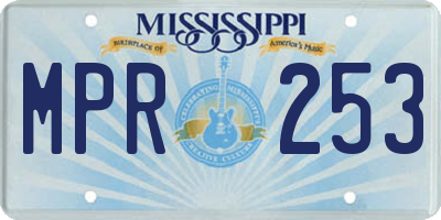 MS license plate MPR253
