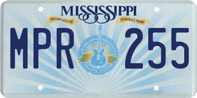 MS license plate MPR255
