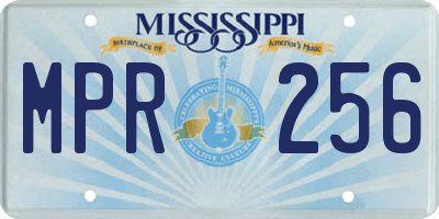 MS license plate MPR256