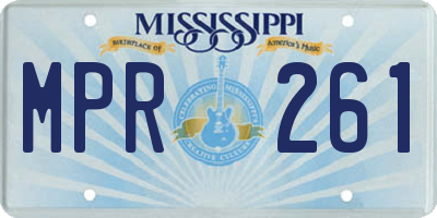 MS license plate MPR261
