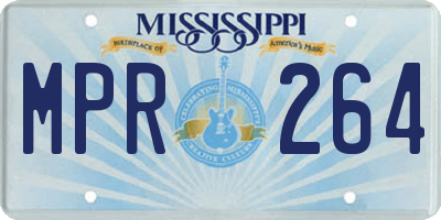 MS license plate MPR264