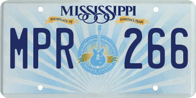 MS license plate MPR266