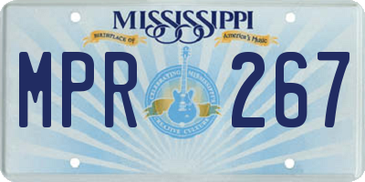 MS license plate MPR267
