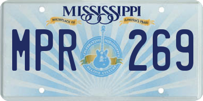 MS license plate MPR269