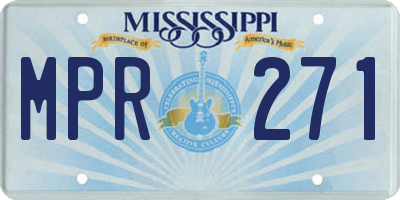 MS license plate MPR271