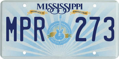 MS license plate MPR273